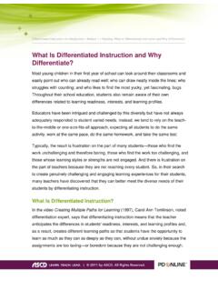 What Is Differentiated Instruction and Why Differentiate?