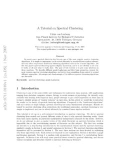 A Tutorial on Spectral Clustering - arXiv