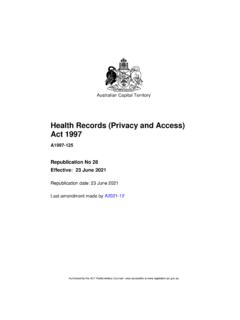 Health Records (Privacy and Access) Act 1997