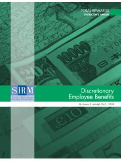 Discretionary Employee Benefits - SHRM
