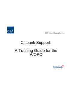 Citibank Support: A Training Guide for the A/OPC