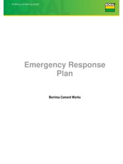 Emergency Response Plan - Boral
