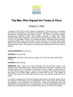 The Men Who Signed the Treaty of Paris - Archives