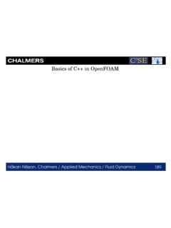 Basics of C++ in OpenFOAM - Chalmers