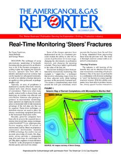 Real-Time Monitoring ‘Steers’ Fractures - Schlumberger