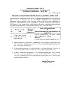 GOVERNMENT OF WEST BENGAL OFFICE OF THE …