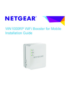WN1000RP WiFi Booster for Mobile Installation Guide