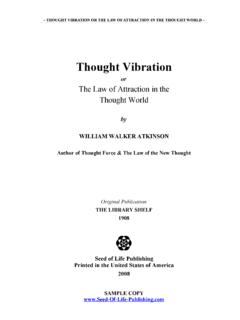 Thought Vibration - New Thought ~ Metaphysical