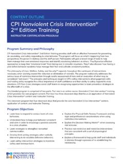 Nonviolent Crisis Intervention 2nd Edition Training