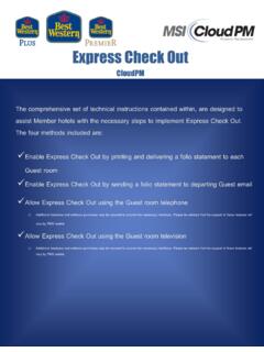 Express Check Out - MSI Solutions