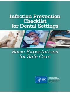 Infection Prevention Checklist for Dental Settings
