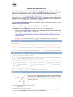 Well Registration Form - British Columbia