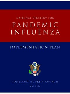National Strategy for pandemic influenza
