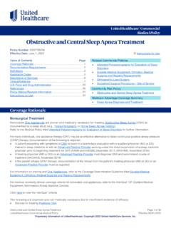 Obstructive and Central Sleep Apnea Treatment – Commercial ...