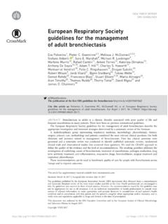 European Respiratory Society guidelines’for the management …
