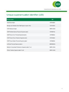 Unique superannuation identifier (USI) - IOOF