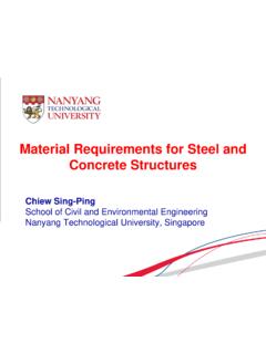Material Requirements for Steel and Concrete Structures