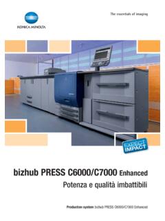 bizhub PRESS C6000/C7000 Enhanced - konicaminolta.it