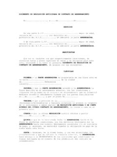 DOCUMENTO DE RESOLUCI&#211;N ANTICIPADA DE …