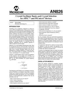 AN826 Crystal Oscillator Basics and Crystal …