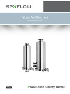 Filters And Strainers - SPX FLOW