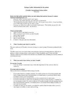 Package Leaflet: Information for the patient Circadin 2 mg ...