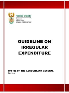 GUIDELINE ON IRREGULAR EXPENDITURE - National Treasury