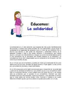 Educamos: La Solidaridad - WAECE