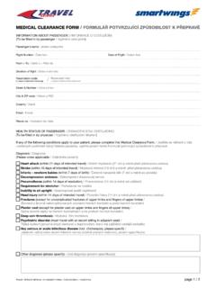 MEDICAL CLEARANCE FORM - Travel Service