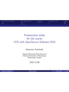 Presentation slides for the course CFD with …