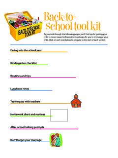 Back-to- school tool kit - Focus on the Family