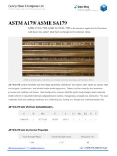 ASTM A179/ ASME SA179 - Sunny Steel