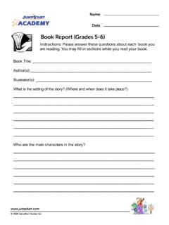 Book Report (Grades 5-6) - JumpStart