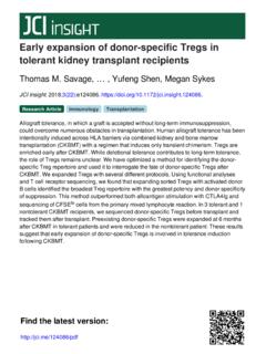 tolerant kidney transplant recipients - immunetolerance.org