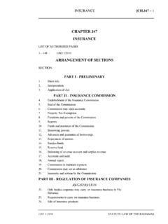CHAPTER 347 INSURANCE ARRANGEMENT OF SECTIONS
