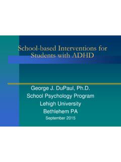 School-based Interventions for Students with ADHD