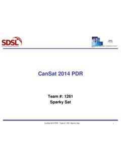 CanSat 2014 PDR - Sun Devil Satellite Laboratory (SDSL)
