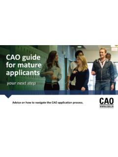 CAO guide for mature applicants