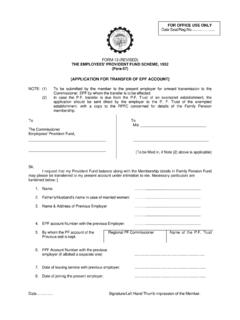 [APPLICATION FOR TRANSFER OF EPF ACCOUNT]