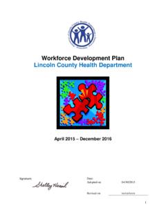 Workforce Development Plan Lincoln County …