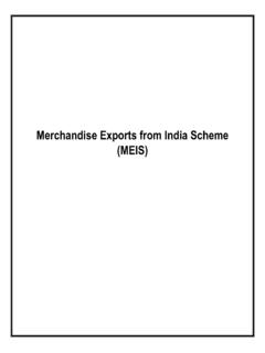 Merchandise Exports from India Scheme (MEIS)