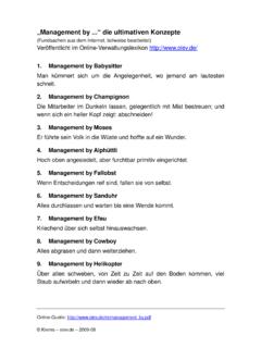 „Management by “ die ultimativen Konzepte - olev.de