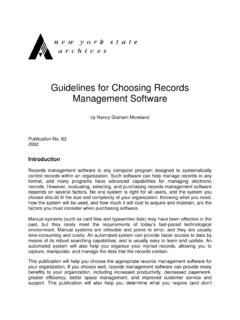 Guidelines for Choosing Records Management Software
