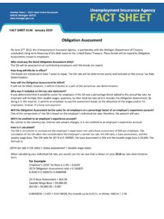 Obligation Assessment - michigan.gov