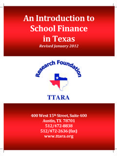 Introduction to School Finance-Text-2011 Final - TTARA