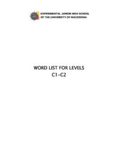 WORD LIST FOR LEVELS C1-C2