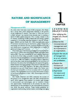 NATURE AND SIGNIFICANCE OF MANAGEMENT CHAPTER