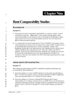 Chapter Nine Rent Comparability Studies - Neahma