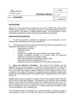 Land Titles &amp; Surveys Procedures Manual