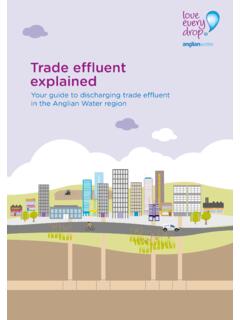 Trade effluent explained - Anglian Water Services